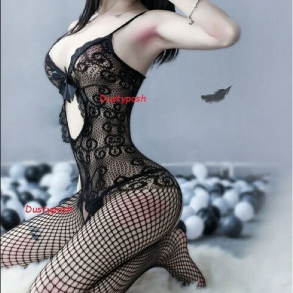 Fishnet Body Stocking Pantyhose Floral Lingerie Birthday Fetish Cosplay Bedroom